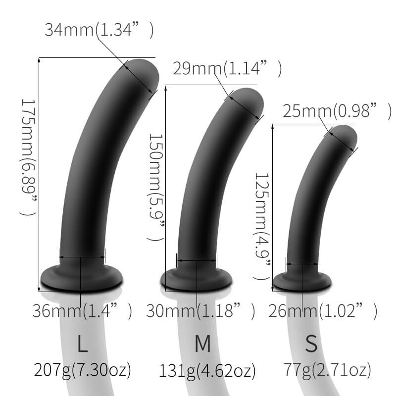 silcone anal plug size